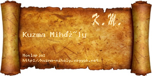 Kuzma Mihály névjegykártya