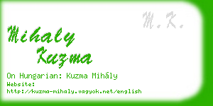 mihaly kuzma business card